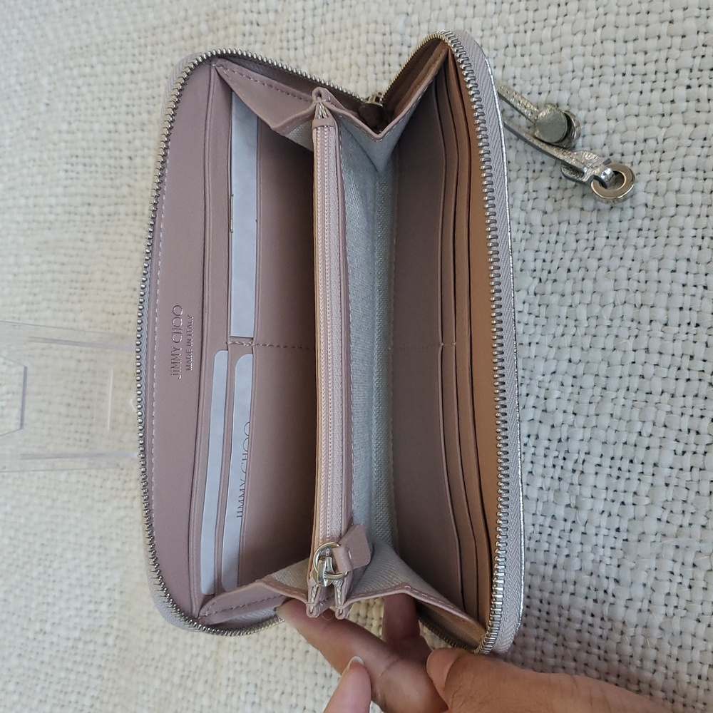 Jimmy Choo Filapa Metallic Star-Studded Wallet - Picture 9 of 13